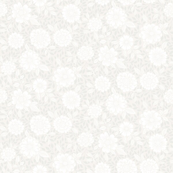 Manhattan Comfort Lewisville Lizette Light Grey Charming Floral 33 ft L X 209 in W Wallpaper BR4080-15908 - main